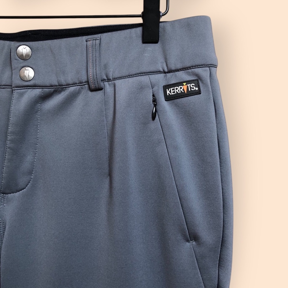 KERRITS Women’s Riding Pants Grey Black Equestrian Horses Riding Comfort Large - Picture 4 of 16